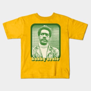 Bobby Seale /// Retro Style Black Power Tribute Design Kids T-Shirt